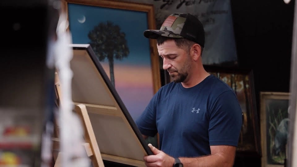 Local artist painting